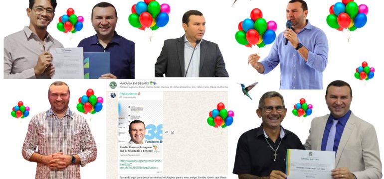 Nesta sexta-feira, os grupos de WhatsApp de Macaíba ficaram movimentados com mensagens e homenagens ao prefeito Emídio Júnior, que celebra mais um ano de vida. Amigos, apoiadores e lideranças políticas aproveitaram a data para demonstrar carinho e reconhecimento pelo trabalho do gestor à frente do município. Entre os registros compartilhados, destacam-se as fotos de Ionillor Eder ao lado do prefeito, assim como a imagem do locutor Jó, que também fez questão de prestar sua homenagem. Ionillor Eder publicou uma mensagem especial: "Nesta data tão especial venho agradecer a Deus pelo dom de sua vida, que tenhas a cada dia mais paz, saúde, sabedoria e discernimento, pois sua missão é grandiosa, mas desempenhas com muito amor, zelo e cuidado. Desejo felicidades e realizações em sua vida. Parabéns, vida longa e um feliz aniversário meu amigo, meu prefeito @emidiojr.11!" Outra homenagem marcante veio da coordenadora do Macaíba em Debate, Carla, que escreveu: "Passando aqui para deixar as minhas felicitações para o meu amigo, Emídio Júnior, que Deus em sua infinita bondade te conceda um mar de coisas boas, que não te falte saúde para você continuar buscando o melhor para o povo de Macaíba. Felicidades mil!" O clima de celebração reforçou a proximidade de Emídio Júnior com a população, que não poupou palavras de incentivo e gratidão nesta data especial. Parabéns, prefeito! Que este novo ciclo seja repleto de realizações, saúde e prosperidade.