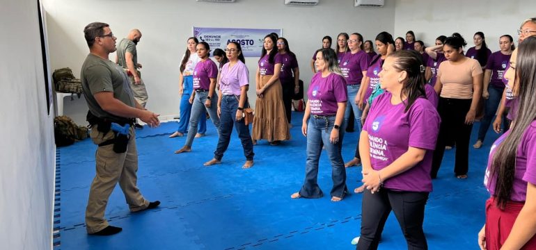 Semthas Macaíba e Polícia Federal oferecem treinamento de autodefesa para mulheres