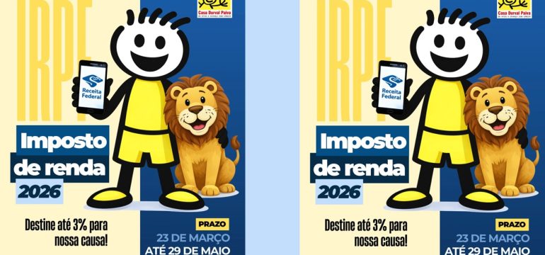 IRPF 2026: Doe seu imposto e ajude crianças e adolescentes com câncer acolhidos pela Casa Durval Paiva