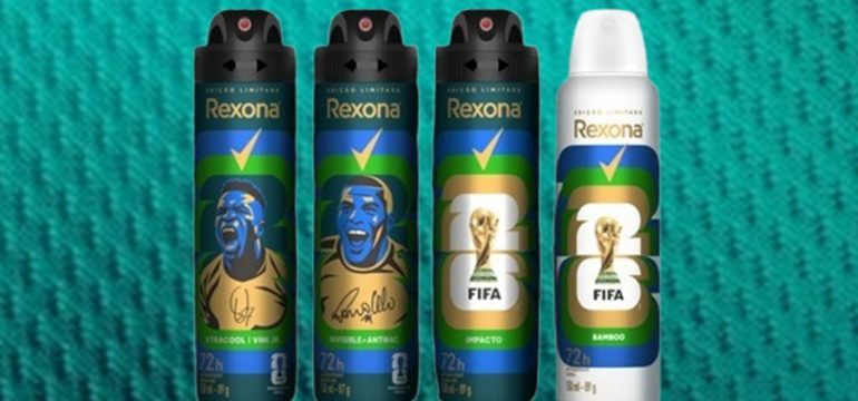Rexona celebra a Copa do Mundo da FIFA 2026™ e lança latas colecionáveis ​​com Ronaldo Fenômeno e Vini Jr
