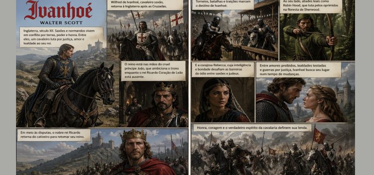 Ivanhoé em Quadrinhos A Lenda Medieval Ganha Vida Entre Espadas, Honra e Conflitos Históricos