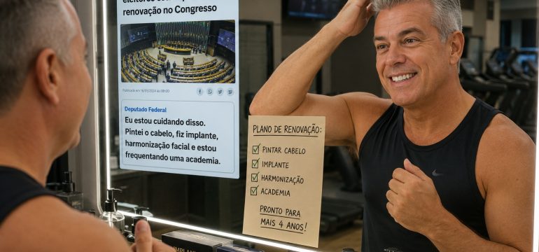 Brasileiro quer mudança no Congresso, mas político aparece de cabelo pintado e botox em dia