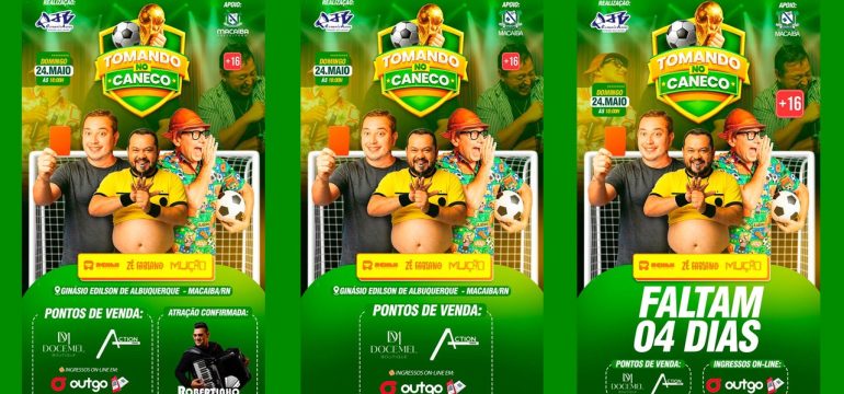 Macaíba será palco de Mução, Zé Fabiano e Renan da Resenha