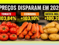Alimentos básicos como: tomate, cenoura e batata dobram de preço em 2026