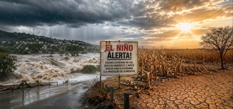 El Niño acende alerta global: fenômeno pode provocar inflação, perdas agrícolas e impactos severos no Brasil