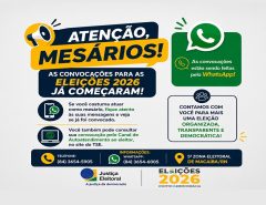 Mesários devem ficar atentos: convocações para as Eleições 2026 já começaram