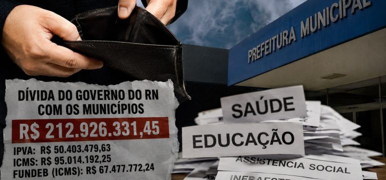 Recursos dos municípios seguem sem repasse e dívida do Estado já passa de R$ 212 milhões