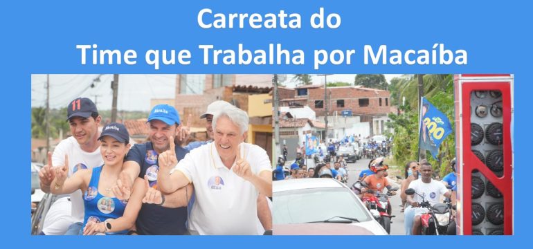 Emidio Jr lidera grande carreata em apoio ao time que trabalha por Macaíba