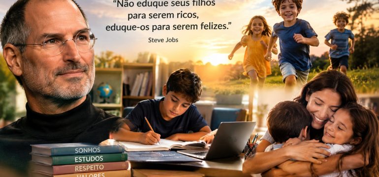 Eduque seus filhos para serem felizes, pois a maior riqueza da vida não cabe em uma conta bancária
