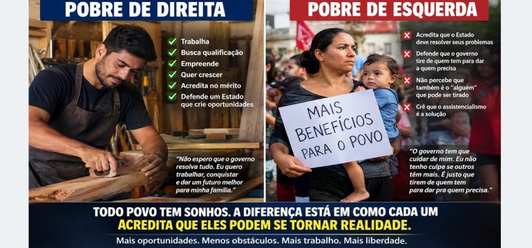 Pobre de direita e pobre de esquerda: duas visões diferentes sobre como vencer na vida